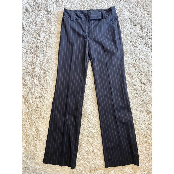 Zara Basic Womens Pinstripe Dress Pants Size 4 Navy - Picture 1 of 3